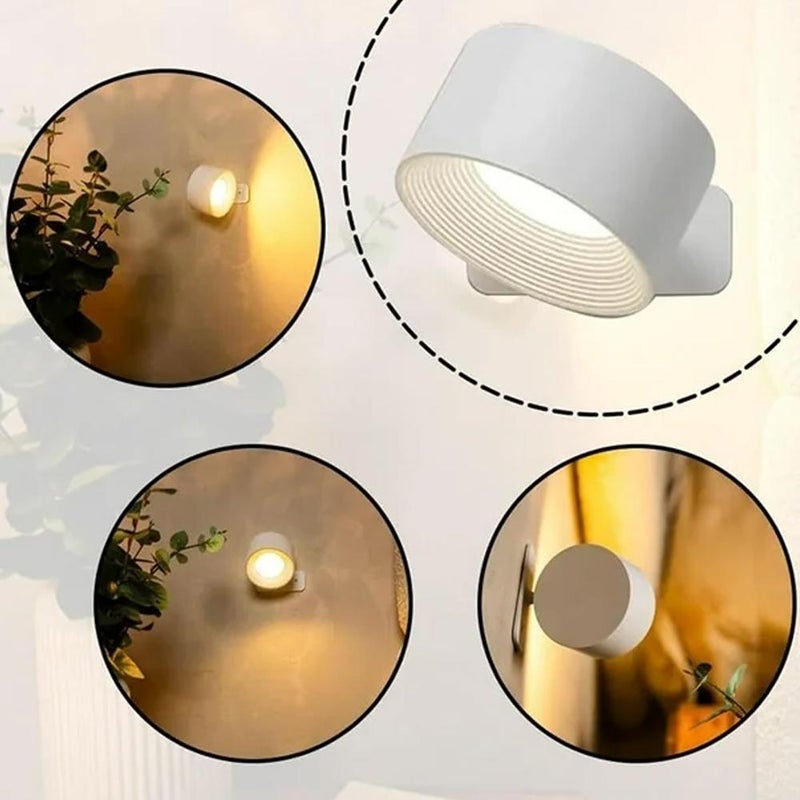 LED Sconces, Wall Lamps,Rechargeable Infinity Wall Lamps with Remote Control, 3 Color Temperatures & Dimmable, 360° Rotatable Cordless Magnetic Sconces for Bedroom, Hallway - Image 5